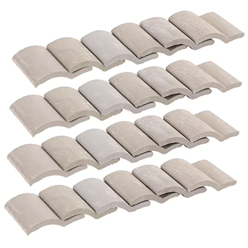 BESTonZON 60st Mini-ziegelfliesen Miniatur Deckel Strand Plüsch Bausatz Sandkasten Bausätze Bastelset Puppenhaus Zubehör DIY-Set Scheibengardinen Klebefliesen Gussform Boden von BESTonZON