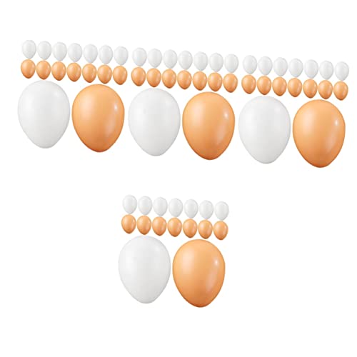 BESTonZON 64 STK Simulations-Ei-Requisiten Eier Legen Goldene Plastikeier Küche Food-Modell Realistische Hühnereier Requisiten Für Das Osterlayout Kind Einheimische Eier Dekorationen PVC von BESTonZON