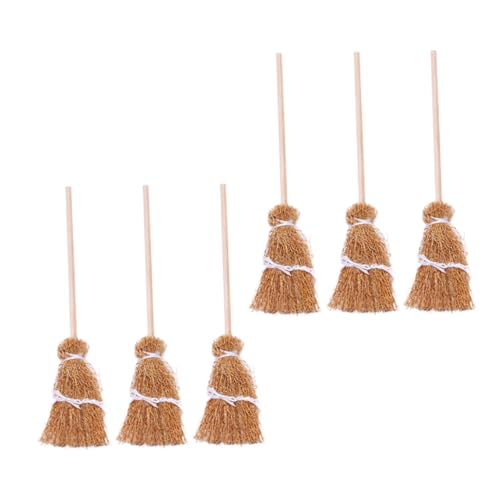 BESTonZON 6St Puppenhausbesen Besen Kleiner Besenstiel Mini-Hexenbesen Dekoration Schlafzimmer Living Room Decoration Mini-Hausdekor-Accessoires Mini- -Dekore Holz Light Brown BESTonZON 6St Puppenhausbesen Besen Kleiner Besenstiel Mini-Hexenbesen Dekoration Schlafzimmer Living Room Decoration Mini-Hausdekor-Accessoires Mini- -Dekore Holz Light Brown von BESTonZON