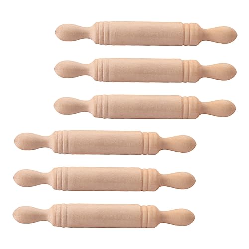 BESTonZON 6-teiliges Mini-küchenwerkzeug-Set Puppenhaus-Nudelholz Im Maßstab 112 Lernspielzeug Für Kinder Sicheres Nicht-materielles Material Für Dekorative Miniatur-kochszenen von BESTonZON