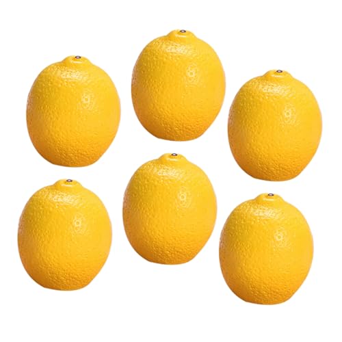 BESTonZON 6stücke Teiliges Mini Künstliche Zitronen Modelle Realistische Dekoration Für Puppenhäuser Bastelprojekte Und Fotografie Stabil Und Langlebig Deko Für Küche Und Partys von BESTonZON