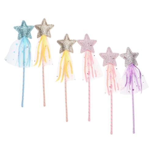 BESTonZON 6St lustige Spielsachen zappeln Pop-Röhren Feenkuchendeckel Fairy Wand Toys geburtstagsdeko geburtstagdeko Zauberstäbe für Feenstab für Pailletten von BESTonZON