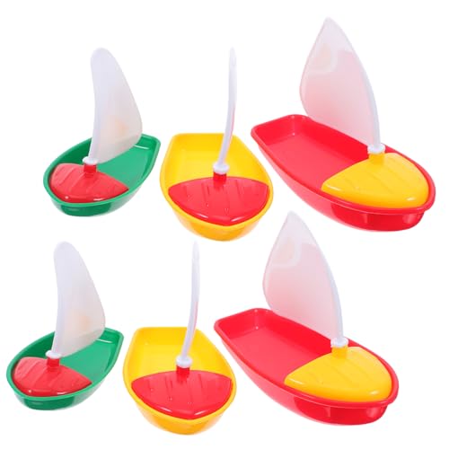 BESTonZON 6Stücke Lustige Outdoor Segelboot Spielzeuge für Schwimmbad und Strand Bunte Badewannenspielzeuge für Kreative Wasserspiele und Sommerpartys von BESTonZON