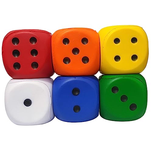 BESTonZON 6Stücke PU Falsche Für Erwachsene Beruhigungswürfel Finger Fidget Stressabbau Und Party Dekoration Schaumwürfel von BESTonZON