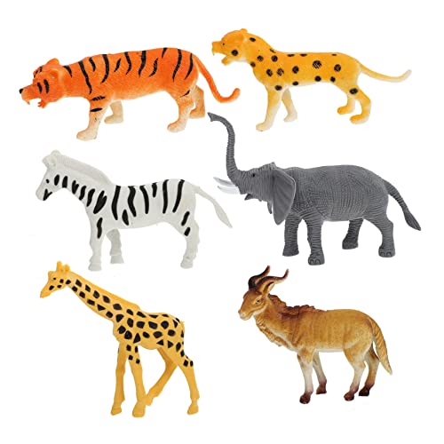 BESTonZON 6Stücke Teiliges Wildtiermodell Aus Hochwertigem Realistische Tierfiguren Für Lebensechte Dekoration Für Schreibtisch Und Lernspielzeug von BESTonZON