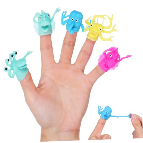 BESTonZON Fingerpuppen Für Kinder 6er Set Handpuppen Im Cartoon Stil Für Lustige Fingerpuppen Zur Beruhigung Und Unterhaltung Zufällige Designs von BESTonZON