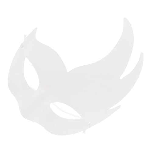 BESTonZON 6st Diy-gesichtsmaske Maskerade Für Frauen Maske Reinigen Cosplay Halloween Leuchtende Maske Led-maske Schreimaske Masken Streich Gefälscht Maskerade Liefert Zellstoff Weiß von BESTonZON