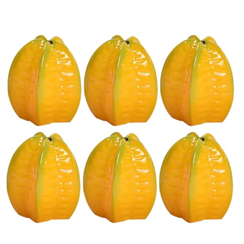BESTonZON 6st Künstliche Früchte Zitrone Simulation Realistisch Ananas Stand Gefälscht Fälschung Obst Spielzeuge Bastelmodell Einer Karambole Mini-karambolenmodell Harz Yellow BESTonZON 6st Künstliche Früchte Zitrone Simulation Realistisch Ananas Stand Gefälscht Fälschung Obst Spielzeuge Bastelmodell Einer Karambole Mini-karambolenmodell Harz Yellow von BESTonZON