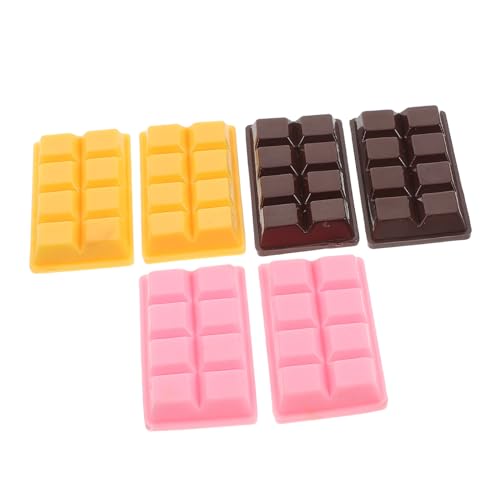 BESTonZON 6st Simuliertes Schokoladenmodell Küche Essen Rollenspiel Künstliche Schokolade Dekorative Schokolade Essensrequisiten Multifunktionales Schokoladendekor Gefälschtes Gebäck PVC von BESTonZON