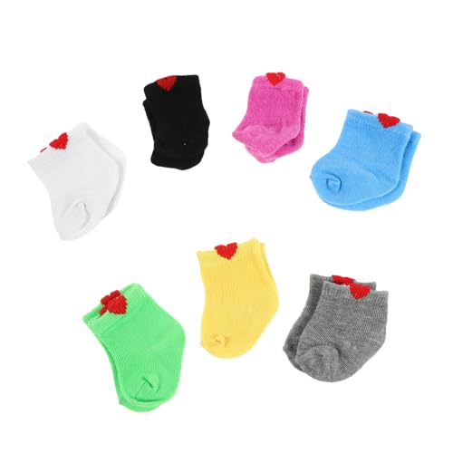 BESTonZON 7 Paare Puppensocken Amerikanische Puppe Strümpfe Weiches Material Für Puppenkleidung Zubehör Zum Anziehen Und Rollenspiel BESTonZON 7 Paare Puppensocken Amerikanische Puppe Strümpfe Weiches Material Für Puppenkleidung Zubehör Zum Anziehen Und Rollenspiel von BESTonZON