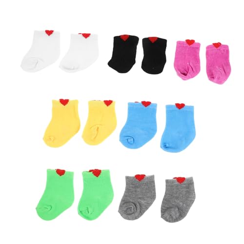 BESTonZON 7 Puppensocken für American Doll Weiche Bunte Strümpfe Passgenaues Zubehör für und Sammelfiguren Vielseitiges für Fantasievolles Ankleiden BESTonZON 7 Puppensocken für American Doll Weiche Bunte Strümpfe Passgenaues Zubehör für und Sammelfiguren Vielseitiges für Fantasievolles Ankleiden von BESTonZON