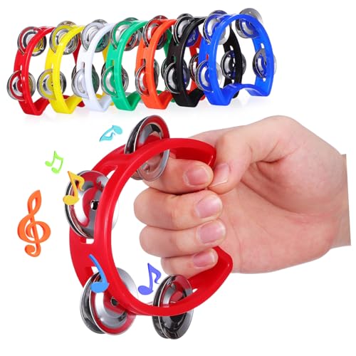 BESTonZON 7 Stk Schlaginstrument für Tambourin -Tamburin Halbmond-Tamburin musikspielzeug musikinstrumente für Tamburine für Tamburin-Shaker Plastik BESTonZON 7 Stk Schlaginstrument für Tambourin -Tamburin Halbmond-Tamburin musikspielzeug musikinstrumente für Tamburine für Tamburin-Shaker Plastik von BESTonZON