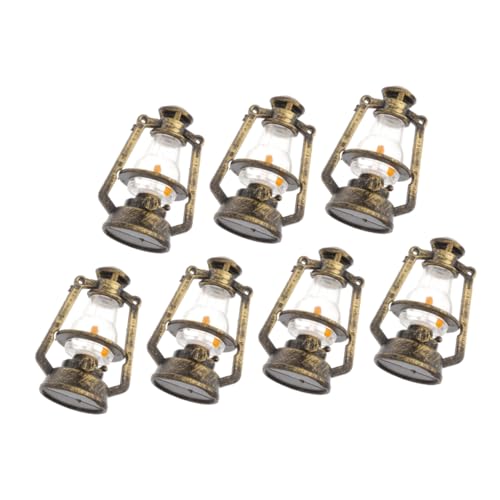 BESTonZON 7 Stück Retro Kerosinlampen für Mikrolandschaften Tischdekoration für Wohnzimmer und Arbeitszimmer für Kreative Projekte BESTonZON 7 Stück Retro Kerosinlampen für Mikrolandschaften Tischdekoration für Wohnzimmer und Arbeitszimmer für Kreative Projekte von BESTonZON