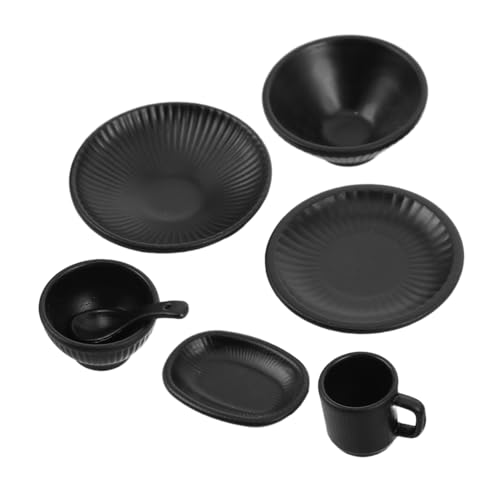 BESTonZON 7 Stück Teiliges Miniatur-Dollhouse-Set Mini-tassen Gestreiften Schalen und Tellern Stabiles Japanisches Design für Puppenhaus-Spiel Kreative Micro-landschaftsdekorationen BESTonZON 7 Stück Teiliges Miniatur-Dollhouse-Set Mini-tassen Gestreiften Schalen und Tellern Stabiles Japanisches Design für Puppenhaus-Spiel Kreative Micro-landschaftsdekorationen von BESTonZON