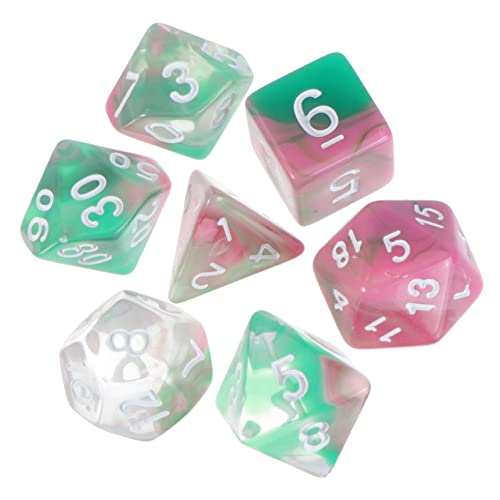 BESTonZON 7 Stücke Acryl Brettspiel Würfel Mehrseitige Würfel Set Nummeriert Für Parteien Spiele von BESTonZON