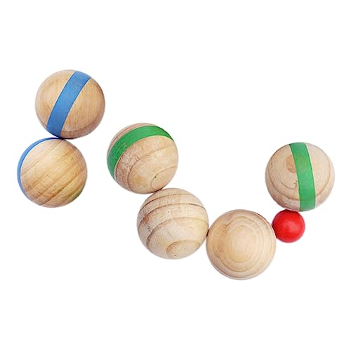 BESTonZON 7Stücke Teiliges Holz Rollkugeln für Outdoor Sport Lustige Gras Rollende Bälle für Gartenpartys und Familienaktivitäten Netzbeutel BESTonZON 7Stücke Teiliges Holz Rollkugeln für Outdoor Sport Lustige Gras Rollende Bälle für Gartenpartys und Familienaktivitäten Netzbeutel von BESTonZON