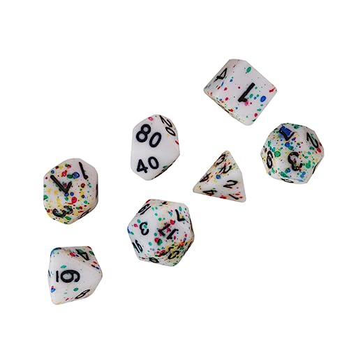 BESTonZON 7st Brettspiel Würfel Polyedrische Würfel Brettspiel-Requisite Polyedrische Spielwürfel Mehrseitige Würfel Unterhaltungswürfel Zahlenwürfel Acryl von BESTonZON