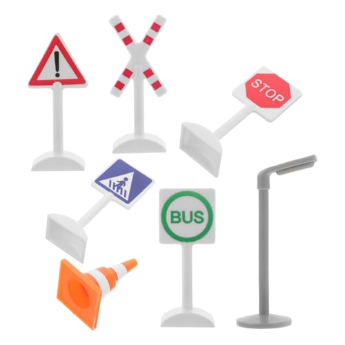 BESTonZON Pädagogisches Straßenspielzeug-Set 7-teilig Mini-verkehrszeichen Spielset Für Schilder Ampel Autozubehör Spielzeug BESTonZON Pädagogisches Straßenspielzeug-Set 7-teilig Mini-verkehrszeichen Spielset Für Schilder Ampel Autozubehör Spielzeug von BESTonZON