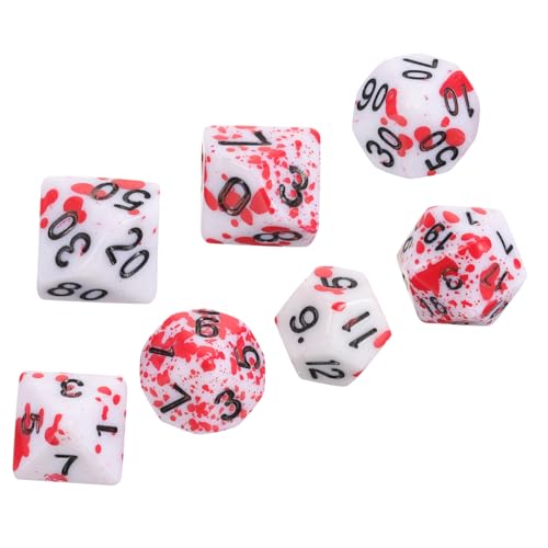 BESTonZON 7st Würfel Spiel-Requisiten Acryl Rot von BESTonZON