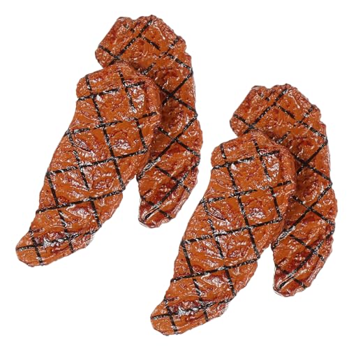 BESTonZON 8 STK Ministeak Küche Requisiten für gefälschte Steaks Grill Spielzeug Spielzeug-Lebensmittel Mini-Essen Grillzubehör falsches Fleisch gefälschtes gebratenes Steak klein Kalbssteak von BESTonZON