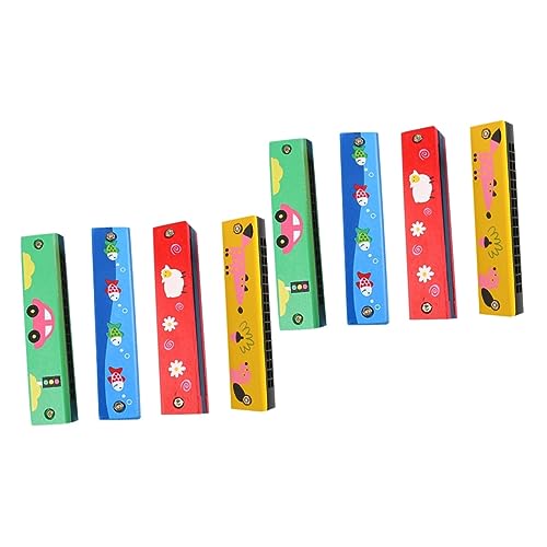 BESTonZON 8 Stck Teiliges Holz Mundharmonika Doppelreihe Pädagogisches Musikinstrument für Fördert Feinmotorik Hörvermögen und Eltern Junge Mädchen Kommunikation Bunte Designs Zufälliges BESTonZON 8 Stck Teiliges Holz Mundharmonika Doppelreihe Pädagogisches Musikinstrument für Fördert Feinmotorik Hörvermögen und Eltern Junge Mädchen Kommunikation Bunte Designs Zufälliges von BESTonZON