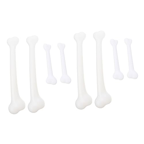 BESTonZON 8 Stck. Teiliges Halloween Skelett Realistische Menschliche Knochen Requisiten Leicht Robust Detailgetreu für Gruselige Partyatmosphäre und Halloween Deko von BESTonZON
