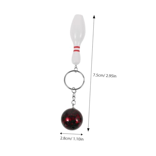 BESTonZON 8 Stück Bowling Schlüsselanhänger Bunte Bowling Pin Anhänger Sportschlüsselring Handtaschenanhänger als Kindergeburtstag Mitgebsel und Sport Souvenir von BESTonZON