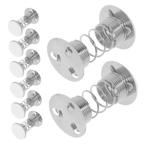 BESTonZON 8 Stück Federsitzpuppe schaufensterpuppe Federfüße aus Metall Federversorgung Federn für das Handwerk kopfschüttelnde Puppe Schütteln Sie die Feder Silver von BESTonZON