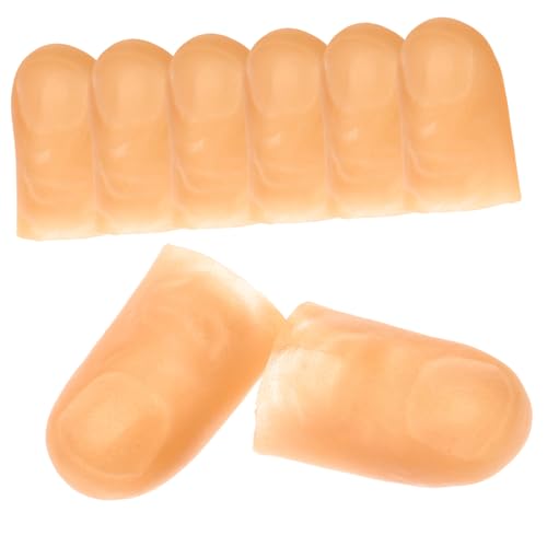 BESTonZON 8 Stück Fingerlichter Gefälschte Daumennägel Übungsfinger Daumenlichter Größe Daumenlicht LED Licht Finger Gefälschte Finger Zappeln Blinkende Daumen Fingerlampe von BESTonZON