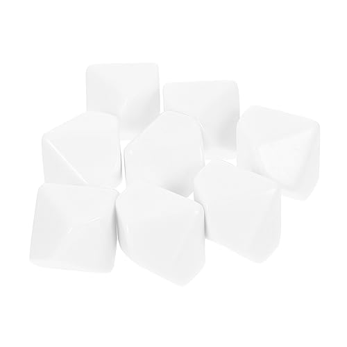 BESTonZON 8 Stück Leere Würfel Klein Partyzubehör Herstellung Brettspiel Würfel Glatte Würfel Leere Spielwürfel Maßgefertigte Würfel Selbstgemachte Würfel Requisiten Lehren Acryl Weiß von BESTonZON