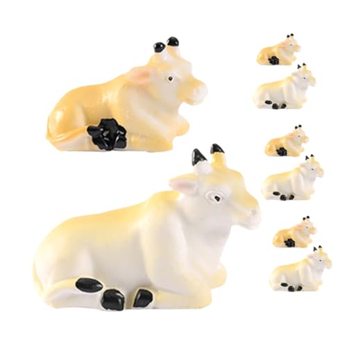BESTonZON 8 Stück Mini-kuhfiguren Aus Kunstharz Tierfiguren Für Garten Landschaftsdekoration Entzückende Kühe Zum Basteln BESTonZON 8 Stück Mini-kuhfiguren Aus Kunstharz Tierfiguren Für Garten Landschaftsdekoration Entzückende Kühe Zum Basteln von BESTonZON