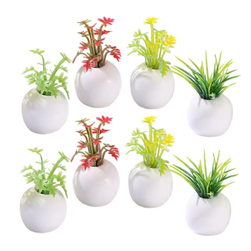 BESTonZON 8 Stück Miniatur Bonsai Pflanzen Teiliges für Puppenhaus und Miniaturgärten Realistische Sukkulenten Modelle Pflegeleichte Tischdekoration für Kreative Landschaften BESTonZON 8 Stück Miniatur Bonsai Pflanzen Teiliges für Puppenhaus und Miniaturgärten Realistische Sukkulenten Modelle Pflegeleichte Tischdekoration für Kreative Landschaften von BESTonZON