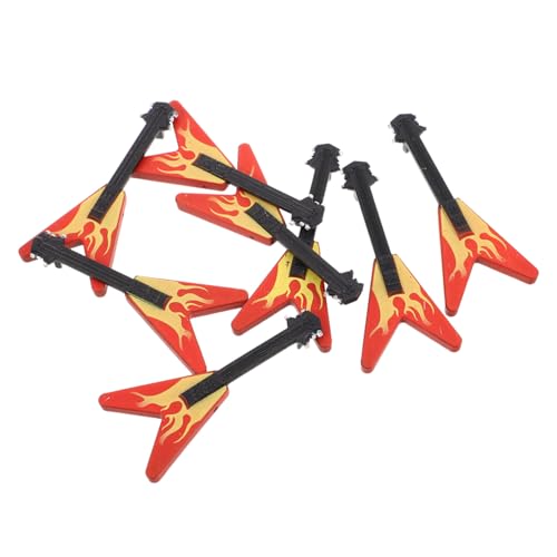 BESTonZON 8 Stück Simuliertes Gitarrenmodell Modell Gitarre Miniatur-instrumentendekoration Mini-gitarrenspielzeug Musikinstrumente- Mini-Desktop-Ornament Mini-gitarrenmodell Plastik von BESTonZON