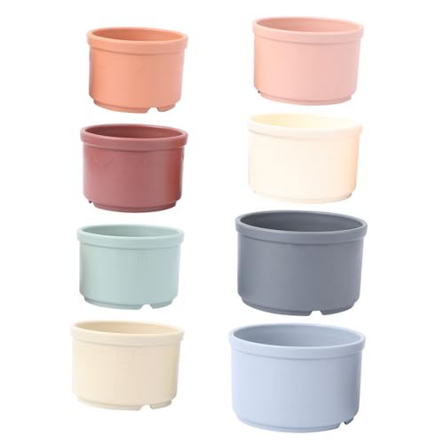BESTonZON 8 Stück Teiliges Badespielzeug Stapelbecher Lernspielzeug mit Bunten Tiermotiven für Badewanne und Dusche Fördert Stapeln Farberkennung und Motorische Fähigkeiten BESTonZON 8 Stück Teiliges Badespielzeug Stapelbecher Lernspielzeug mit Bunten Tiermotiven für Badewanne und Dusche Fördert Stapeln Farberkennung und Motorische Fähigkeiten von BESTonZON