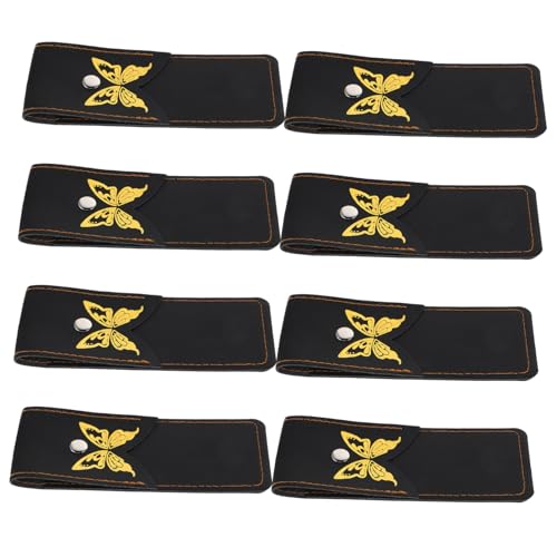 BESTonZON 8 Stück Teiliges Butterfly Messer Etuis aus Leder mit Druckknopfverschluss Vielseitige Cosplay Halterung für Bühnenauftritte Anime Requisiten und Rollenspiele Schnelles Anbringen von BESTonZON