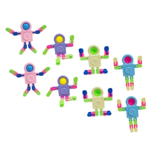 BESTonZON 8 Stücke Transformierbare Roboter Spielzeug für Kinder Sensorisches Stressabbau Spielzeug mit Abnehmbaren Gelenken Kreatives Fingerspitzen Gyroskop für Eltern Kind von BESTonZON