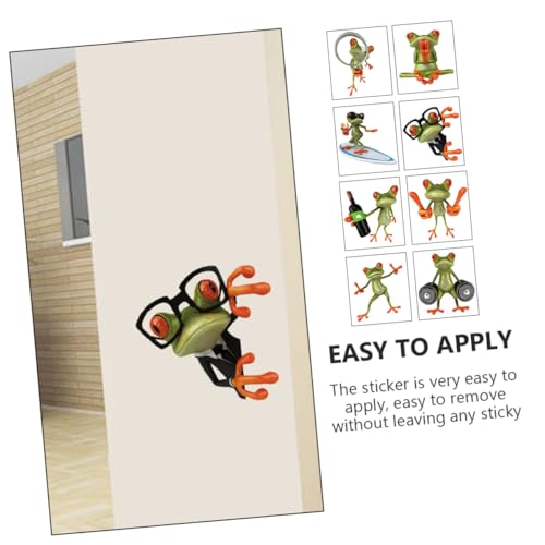 BESTonZON 8 Stück Teiliges Frosch Autoaufkleber Kreative und Langlebige Wand und Glassticker Einfach Anzubringen und Rückstandsfrei Entfernbar Vielseitig für Auto Fenster Wand und Mehr von BESTonZON