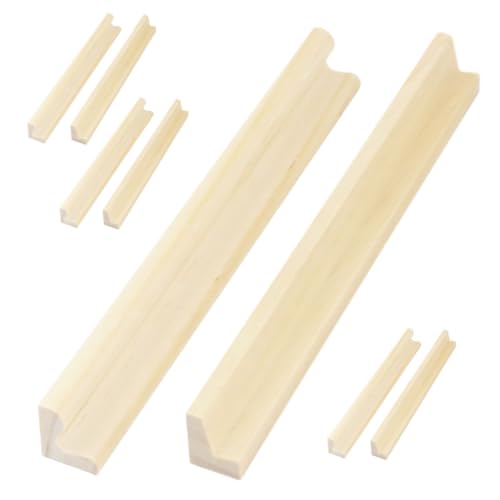 BESTonZON 8 Stück Teiliges Holz Domino Display Ständer Holz Domino Basis mit Glatter Oberfläche Vielseitiger Buchstabenhalter für DIY von BESTonZON