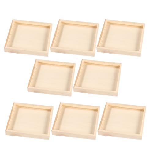 BESTonZON 8 Stück Teiliges Holztablett Unlackiert Puzzle Organizer mit Griffen für Würfel Puzzles Bastelbedarf und Aufbewahrung zur Räumlicher Vorstellungskraft BESTonZON 8 Stück Teiliges Holztablett Unlackiert Puzzle Organizer mit Griffen für Würfel Puzzles Bastelbedarf und Aufbewahrung zur Räumlicher Vorstellungskraft von BESTonZON