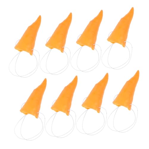 BESTonZON 8 Stück Teiliges Karotten Nasen aus Vinyl für Schneemann Kostüme Witzige Accessoires für Halloween Karneval und Weihnachtsfeiern für Witch und Clown Dress Up von BESTonZON