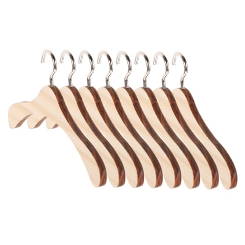 BESTonZON 8 Stück Teiliges Mini Holz-kleiderbügel für Bjd Puppenkleider Kompakte Garderobe Organizer Elegante Puppenhaus-aufbewahrung für Doll Outfits Praktische Leichte Puppenkleiderbügel BESTonZON 8 Stück Teiliges Mini Holz-kleiderbügel für Bjd Puppenkleider Kompakte Garderobe Organizer Elegante Puppenhaus-aufbewahrung für Doll Outfits Praktische Leichte Puppenkleiderbügel von BESTonZON