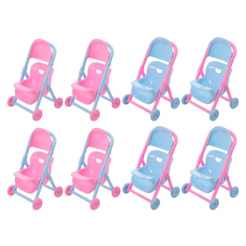 BESTonZON 8 Stück Teiliges Mini Puppenwagen Kompakt und Robust Realistisch Gestalteter Babywagen aus Kunststoff für Kreatives Rollenspiel von Kindern Leicht zu Reinigen Zubehör für BESTonZON 8 Stück Teiliges Mini Puppenwagen Kompakt und Robust Realistisch Gestalteter Babywagen aus Kunststoff für Kreatives Rollenspiel von Kindern Leicht zu Reinigen Zubehör für von BESTonZON