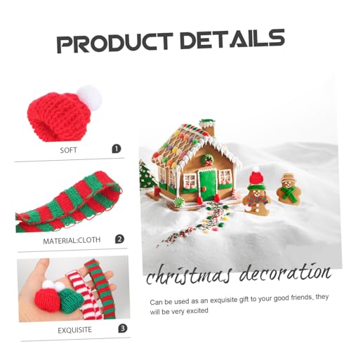 BESTonZON 8 Stück Teiliges Mini Strickmützen und Strickschals aus Weichem Garn Dekorative Flaschenhüllen Weihnachtliche Weinflaschendeko Vielseitige Xmas Ornamente für Party und von BESTonZON