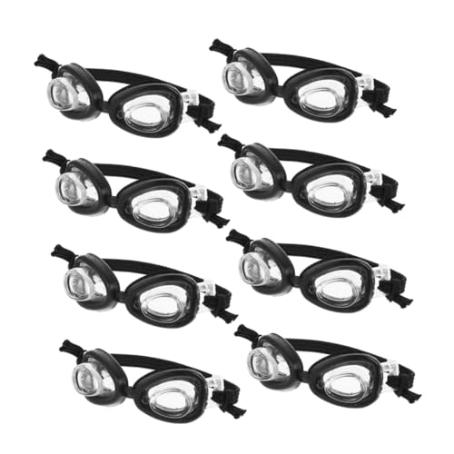 BESTonZON 8 Stück Teiliges Mini-schwimmbrillen Puppen Kleine Schwimmbrillen Leichte Miniatur-Dollhouse-Brillen DIY Puppen-zubehör für Mädchen Kompakte Puppendekoration von BESTonZON