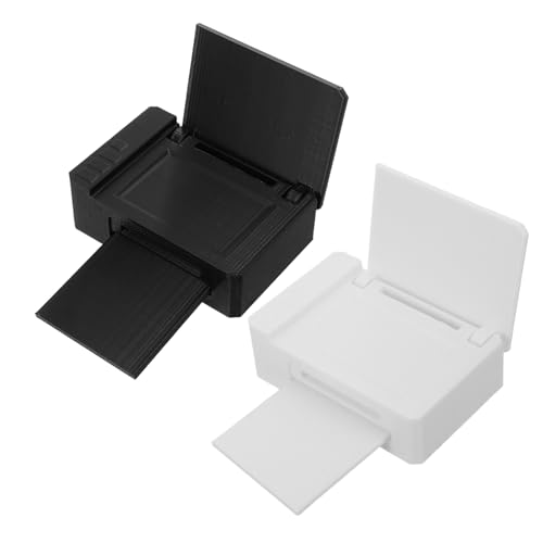 BESTonZON 8stücke Miniatur-druckermodell Für Puppenhäuser Winzige Büromöbel Und Spielzeugzubehör Puppenhaus-tech-dekor Und Möbel Kleine Druckmaschine Für Rollenspiele von BESTonZON