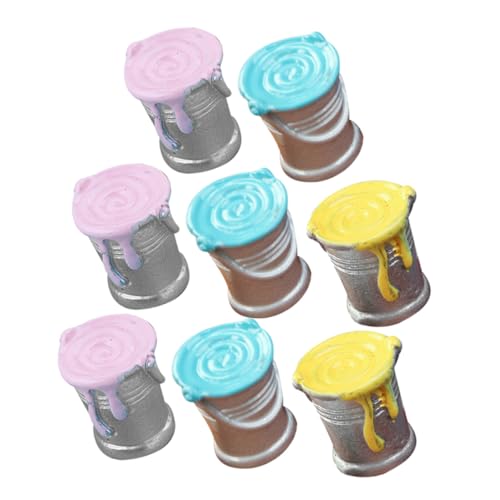 BESTonZON 8 Stück Teiliges Miniatur Öl und Farbdosen Realistische Puppenhaus Dekoration Detailgetreue Mini Farbdose mit Feiner Verarbeitung Vielseitig für Modellbau und Fotorequisiten Bunte BESTonZON 8 Stück Teiliges Miniatur Öl und Farbdosen Realistische Puppenhaus Dekoration Detailgetreue Mini Farbdose mit Feiner Verarbeitung Vielseitig für Modellbau und Fotorequisiten Bunte von BESTonZON