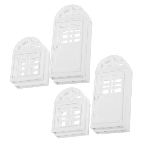 BESTonZON 8 Stück Teiliges Miniatur Puppenhaus Tür Fenster aus Kunststoff Weiß DIY Miniatur Haus Zubehör für Kreative BAU Dekorationsprojekte für Puppenhaus Terrarien und Rollenspiele BESTonZON 8 Stück Teiliges Miniatur Puppenhaus Tür Fenster aus Kunststoff Weiß DIY Miniatur Haus Zubehör für Kreative BAU Dekorationsprojekte für Puppenhaus Terrarien und Rollenspiele von BESTonZON