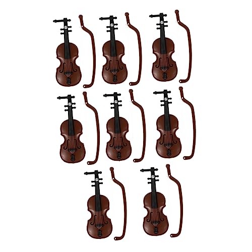 BESTonZON 8 Stück Teiliges Miniatur Violinenset aus Hochwertigem Realistische Mini Haus Dekoration Leicht und Kompakt für DIY Bastelarbeiten und Puppenhaus Zubehör BESTonZON 8 Stück Teiliges Miniatur Violinenset aus Hochwertigem Realistische Mini Haus Dekoration Leicht und Kompakt für DIY Bastelarbeiten und Puppenhaus Zubehör von BESTonZON