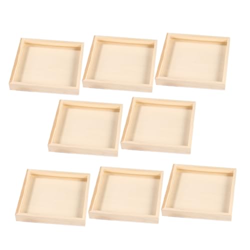 BESTonZON 8 Stück Teiliges Montessori Holztablett für Puzzle Sortierung und Aufbewahrung Unlackierte Puzzle Tray mit Nahtloser Verbindung Tragbarer Bastel Organizer für Familien BESTonZON 8 Stück Teiliges Montessori Holztablett für Puzzle Sortierung und Aufbewahrung Unlackierte Puzzle Tray mit Nahtloser Verbindung Tragbarer Bastel Organizer für Familien von BESTonZON