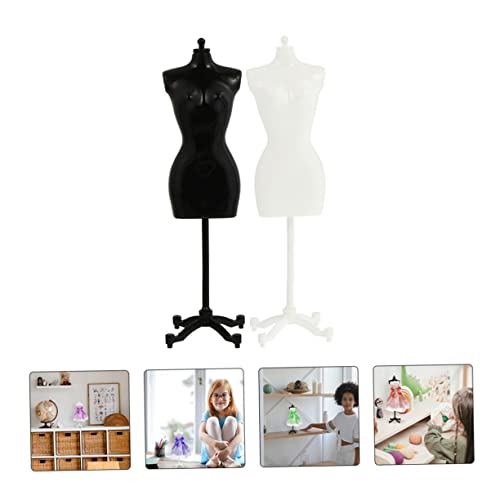 BESTonZON 8 Stück Teiliges Puppenständer Verstellbare Mannequin Doll Kleiderständer Schwarz und Weiß Stabiler Puppenmodell Halter für DIY Kleidung und Puppenhaus Dekoration von BESTonZON